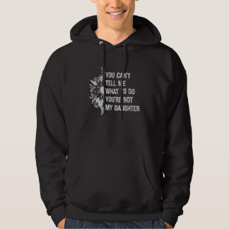 Du är inte min dotter Sarcastic Graphic Far Hoodie