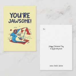 Du är Jawsome Cute Shark Funny Kid Valentines day Anteckningskort