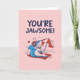 Du är Jawsome Cute Shark Funny Valentine Day Helgkort