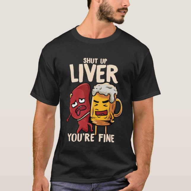 Du är Joke för att dricka alkohol i Bran. T Shirt (Framsida)
