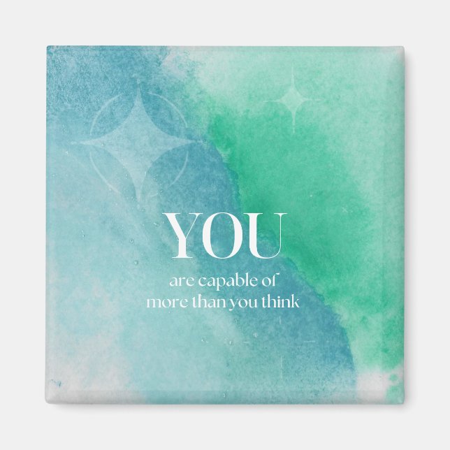Du är kapabel inspirerande citattecken magnet (Framsidan)