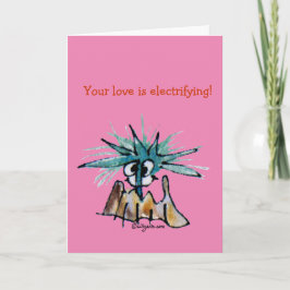 Du är Kärlek som elektrifierar Helgdag Card Helgkort