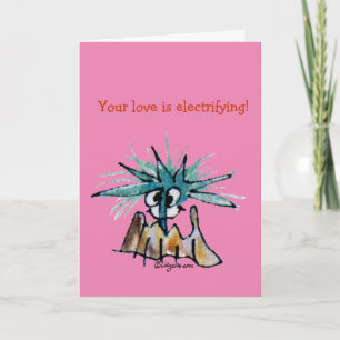 Du är Kärlek som elektrifierar Helgdag Card Helgkort