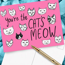 DU ÄR KATTENS JÄTTEBRA Cute Kittens Postcard Vykort