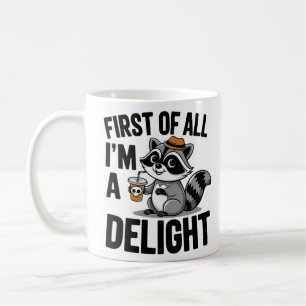 Du är Konstig att jag Behållor dig, Lustigt Raccoo Kaffemugg