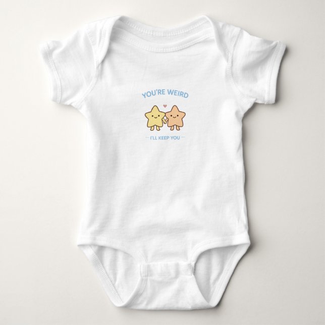 Du är konstig, jag behåller dig Star Art T Shirt (Framsida)