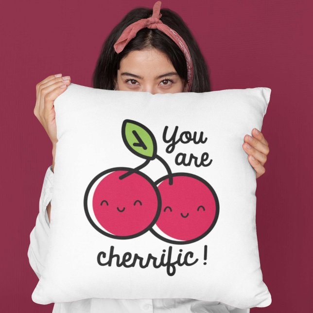 Du är körsbärare kudde (you are cherrific pillow)