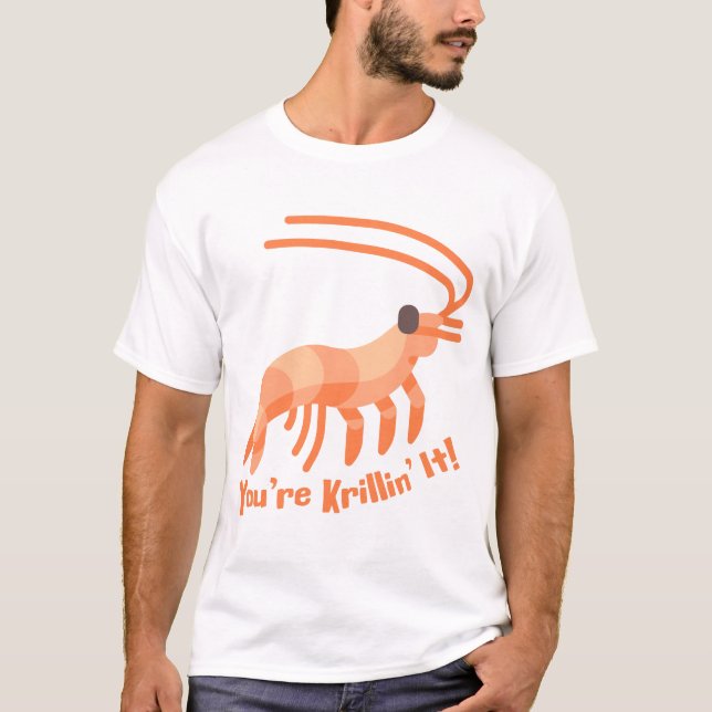 Du är Krillin! Cute Krill Pun Tecknad T Shirt (Framsida)