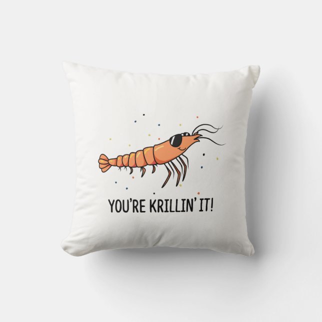 Du är Krillin, det är ju roligt Krill Pun Kudde (Framsida)