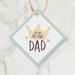 Du är kung pappa - fars dag - krona gåvor etiketter