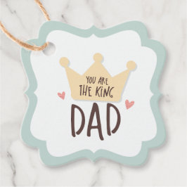 Du är kung pappa - fars dag - krona gåvor etiketter