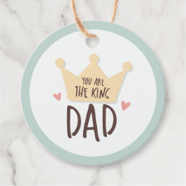 Du är kung pappa - fars dag - krona gåvor etiketter