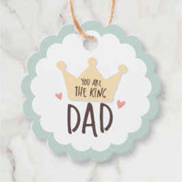 Du är kung pappa - fars dag - krona gåvor etiketter