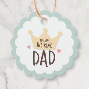 Du är kung pappa - fars dag - krona gåvor etiketter