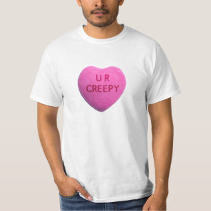Du är kuslig rosa godishjärta tee shirt