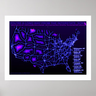 Du är långt ifrån Interstate Poster