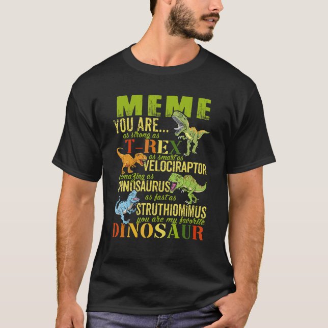 Du är lika stark som Rex Dinosaur Memesaurus T Shirt (Framsida)