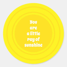 Du är lite Ray från Sunshine gult sol anpassningsb Runt Klistermärke