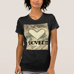 Du är LOVED! I Sepia Shirt T