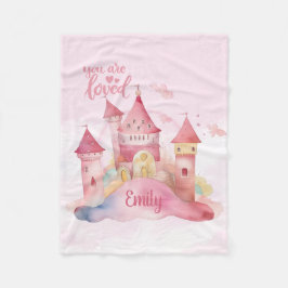 Du är Loved Palace på Rosa Cloud Fleecefilt