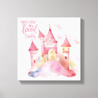 Du är Loved Palace Rosa Cloud anpassade Canvastryck