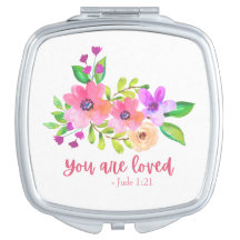 Du är Loved Scripture Blommigt Christian Quote