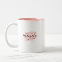 Du är Magic Positive Affirmation Rosa Coffee Mugg