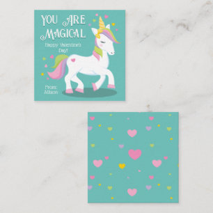 Du är Magic Unicorn Classroom Valentine Day Anteckningskort