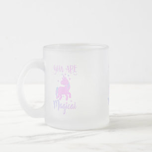 Du är Magic Unicorn Frostat Glass Mugg