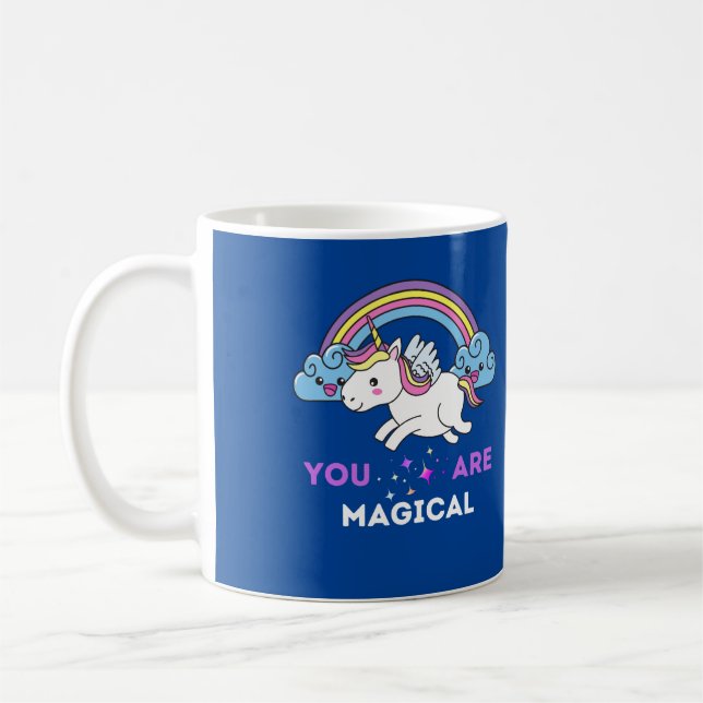 Du är Magic Unicorn Kaffemugg (Vänster)