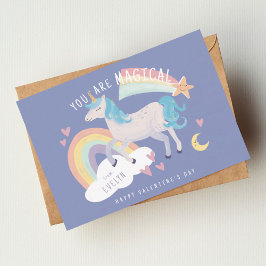Du är Magic Unicorn och Rainbow Valentine Anteckningskort