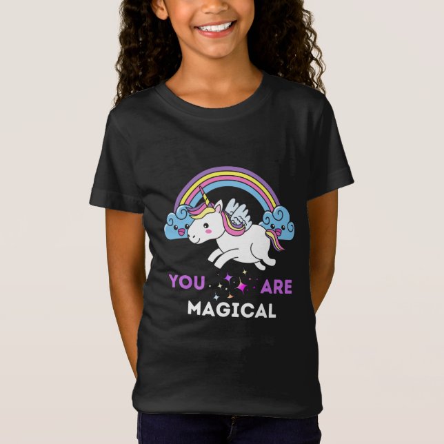 Du Är Magisk Enhörning T-Shirt (Framsida)