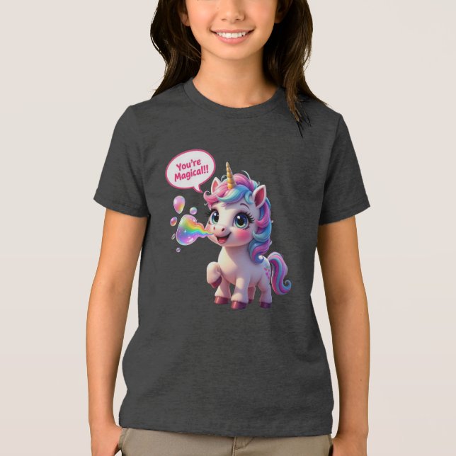 Du är magisk! Unicorn T Shirt (Framsida)
