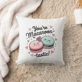 Du är makarontastisk - Alla hjärtans dag Cute Kärl Kudde