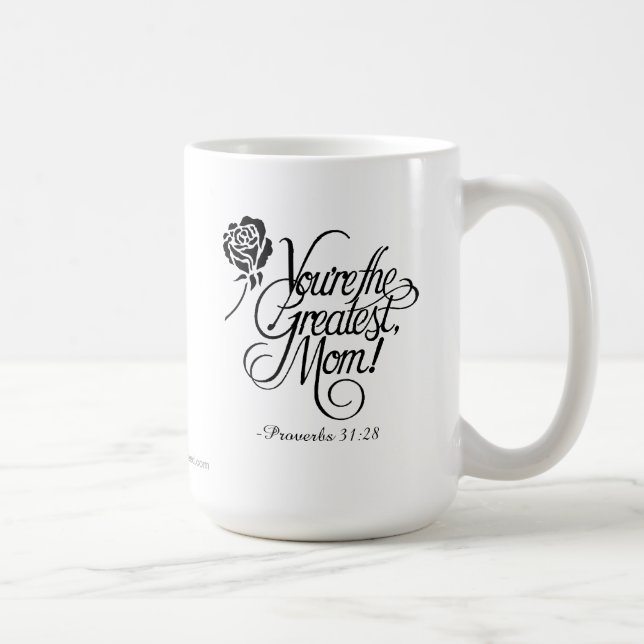 Du är mamma:s underbarare ordspråk 31:28 kaffemugg (Höger)