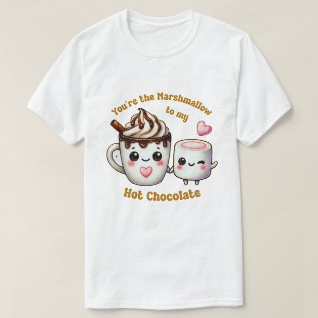 Du är Marshmallow till mitt hjärta - Cute Hett Cho T Shirt (Design framsida)