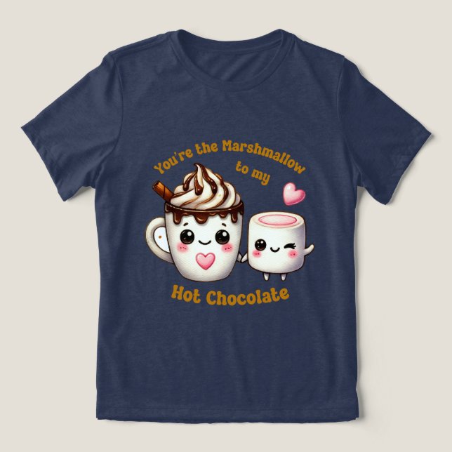 Du är Marshmallow till mitt hjärta - Cute Hett Cho T Shirt (Design Framsida)