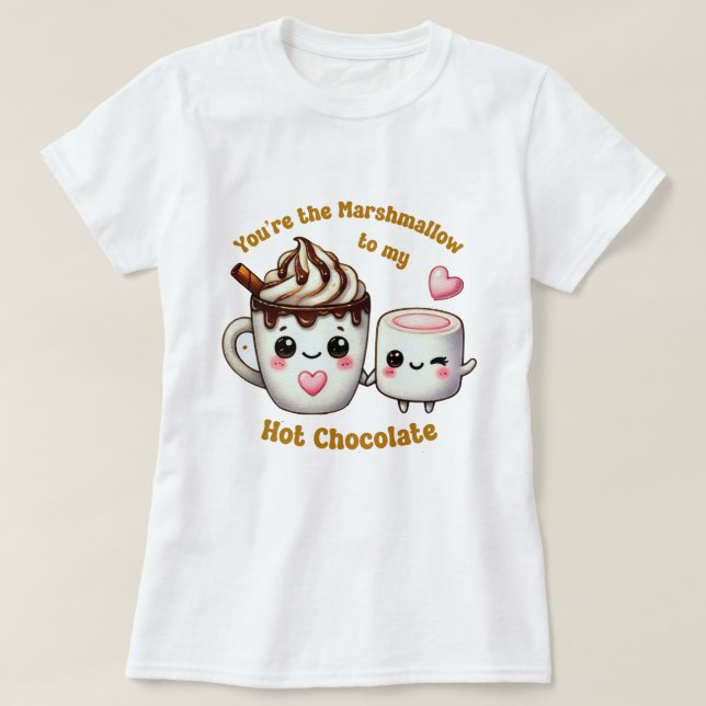 Du är Marshmallow till mitt hjärta - Cute Hett Cho T Shirt (Design framsida)