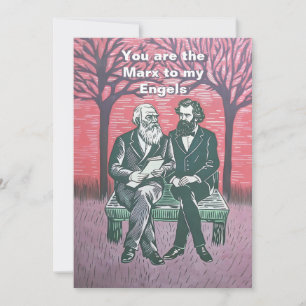 Du är Marx till min Engels valenskort Julkort