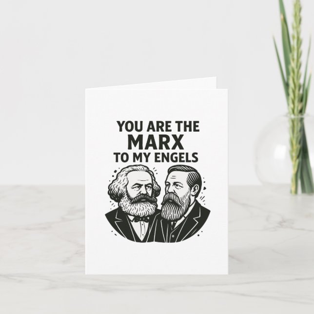 Du är Marx till min Engels valentin kort (Framsida)