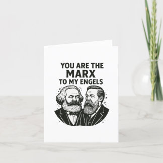 Du är Marx till min Engels valentin kort