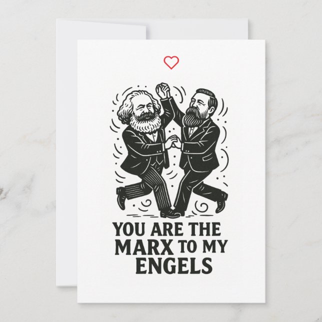 Du är Marx till mitt Engine Valentine Card Inbjudningar (Framsida)