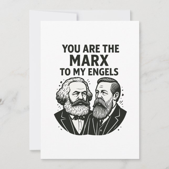 Du är Marx till mitt Engine Valentine Card Julkort (Framsida)