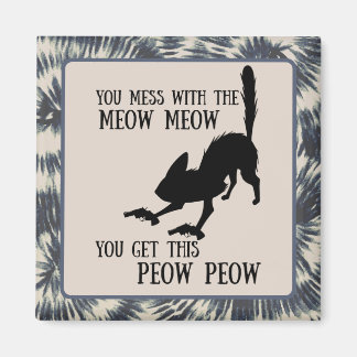 Du är med meow Mow, du får en rolig katt. Magnet