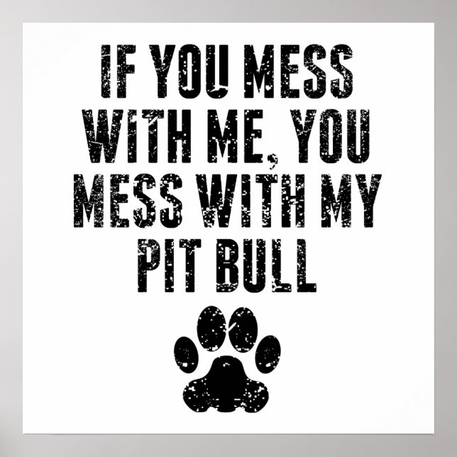 Du är  med min Pit Bull Poster (Framsidan)