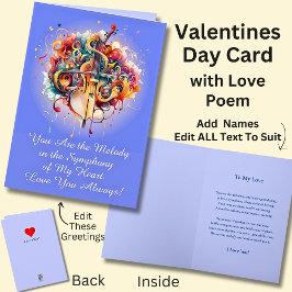 Du Är Melodin i Mina Alla hjärtans dag + Kärleksdi Kort