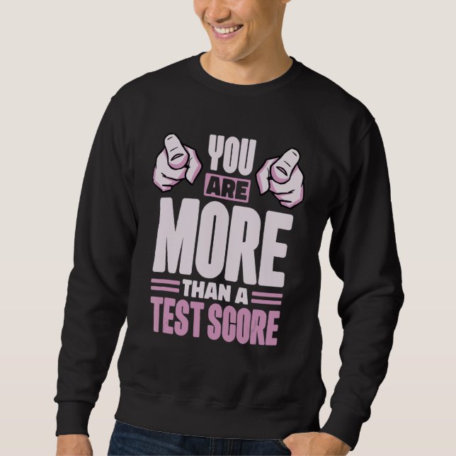 Du är mer än en testtesttestdag Studenter t Lång Ärmad Tröja (Framsida)