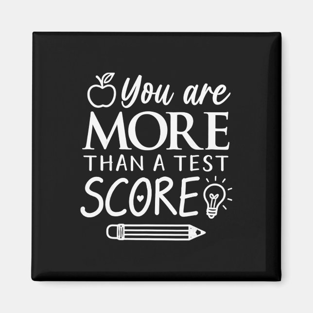 Du är mer än ett testresultat Barn Testdag lär Magnet (Framsidan)