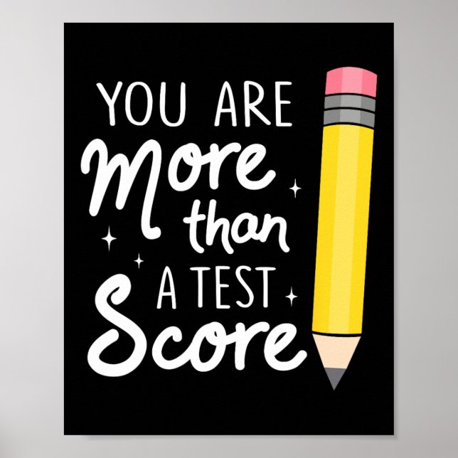 Du är mer än ett testresultat lärares testdag poster (Framsidan)