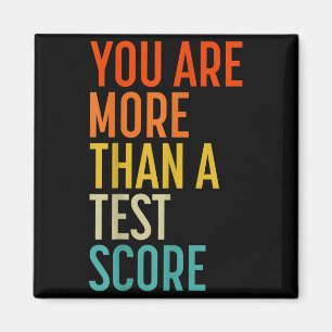 Du Är Mer Än Ett Testresultat Vintage Lärare Test Magnet